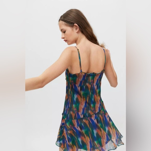 Urban Outfitters Moxie Multi Mesh Mini Slip Dress M - Picture 2 of 11